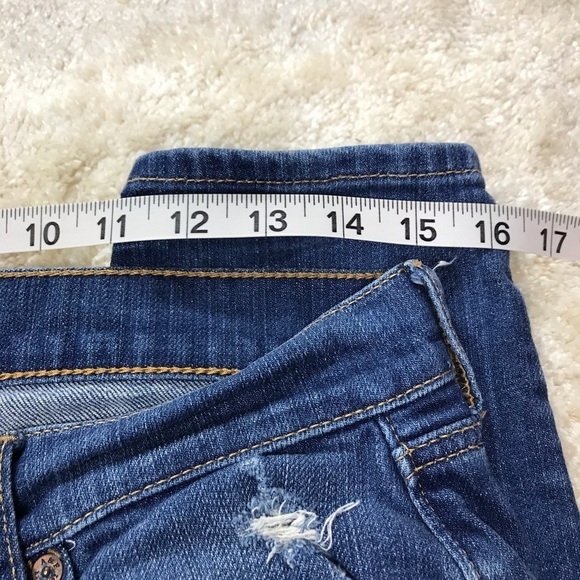 Abercrombie & Fitch Perfect Stretch Skinny Mid Rise Distressed Jeans Size 4 R - Picture 9 of 14